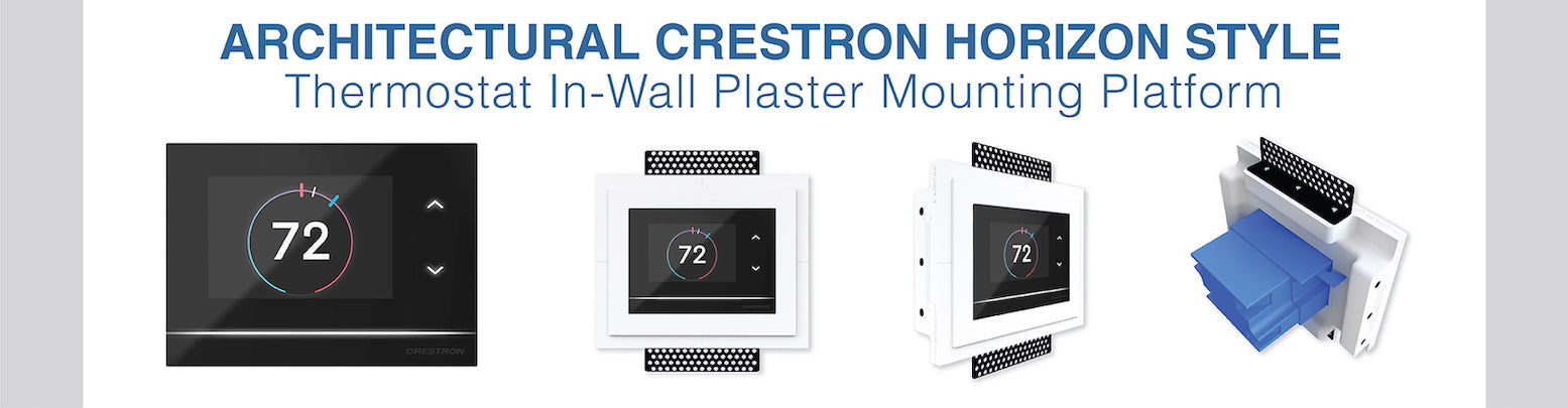 SeeLess Crestron Horizon thermostat mud-in mounts