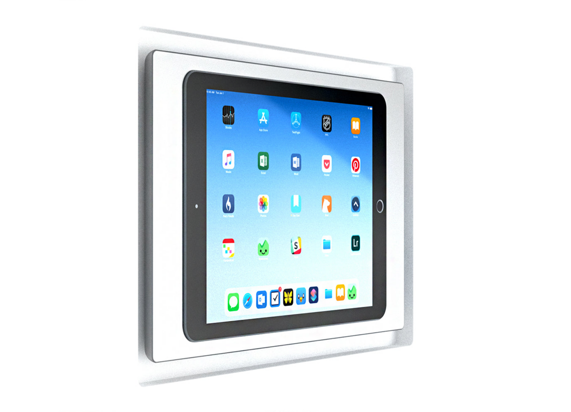 SL-IPCPS-375 Small iPad In-Wall Mount. iPad Designer Style In-Wall Plaster Mounting Platform - SMALL. Seamless Mounting Platform Upgrade. Update to New Seamless iPad Mounting Solution.