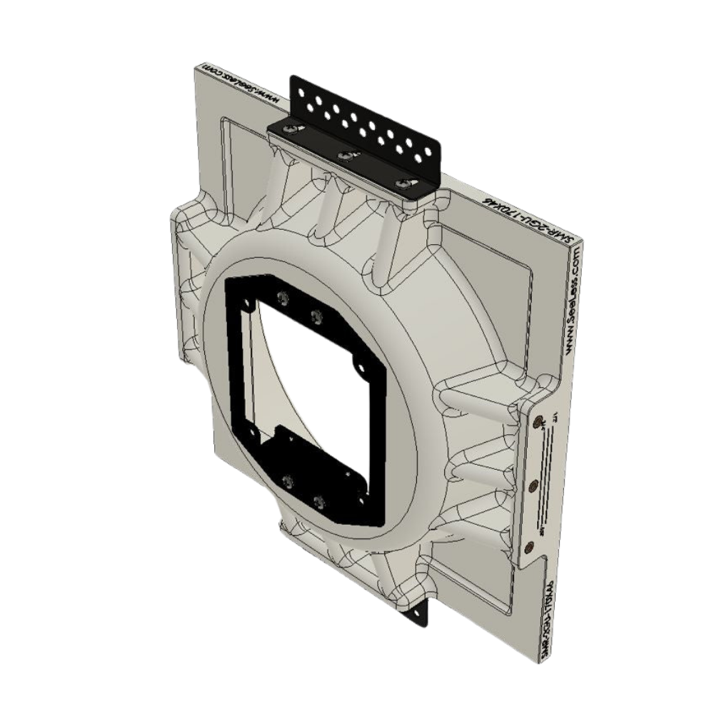 Low-voltage and Romex-ready smoke detector mount with adjustable gypsum platform and clean reveal