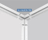 SLS-GLCC15-TRC Gypsum Lighting Crown Cove&#39;s Three-Way Corner Accessory. Dual LED Channel Three-Way Corner Accessory. Transitioning from Horizontal to Vertical Corners Made Easy. Designed for Seamless Corner Integration.