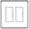SLD-2G-125 Two Gang Designer Style Platform. Two Gang Designer Style In-Wall Plaster Mounting Platform, featuring curved edges for a contemporary home look, ideal for embedding switches and outlets.
