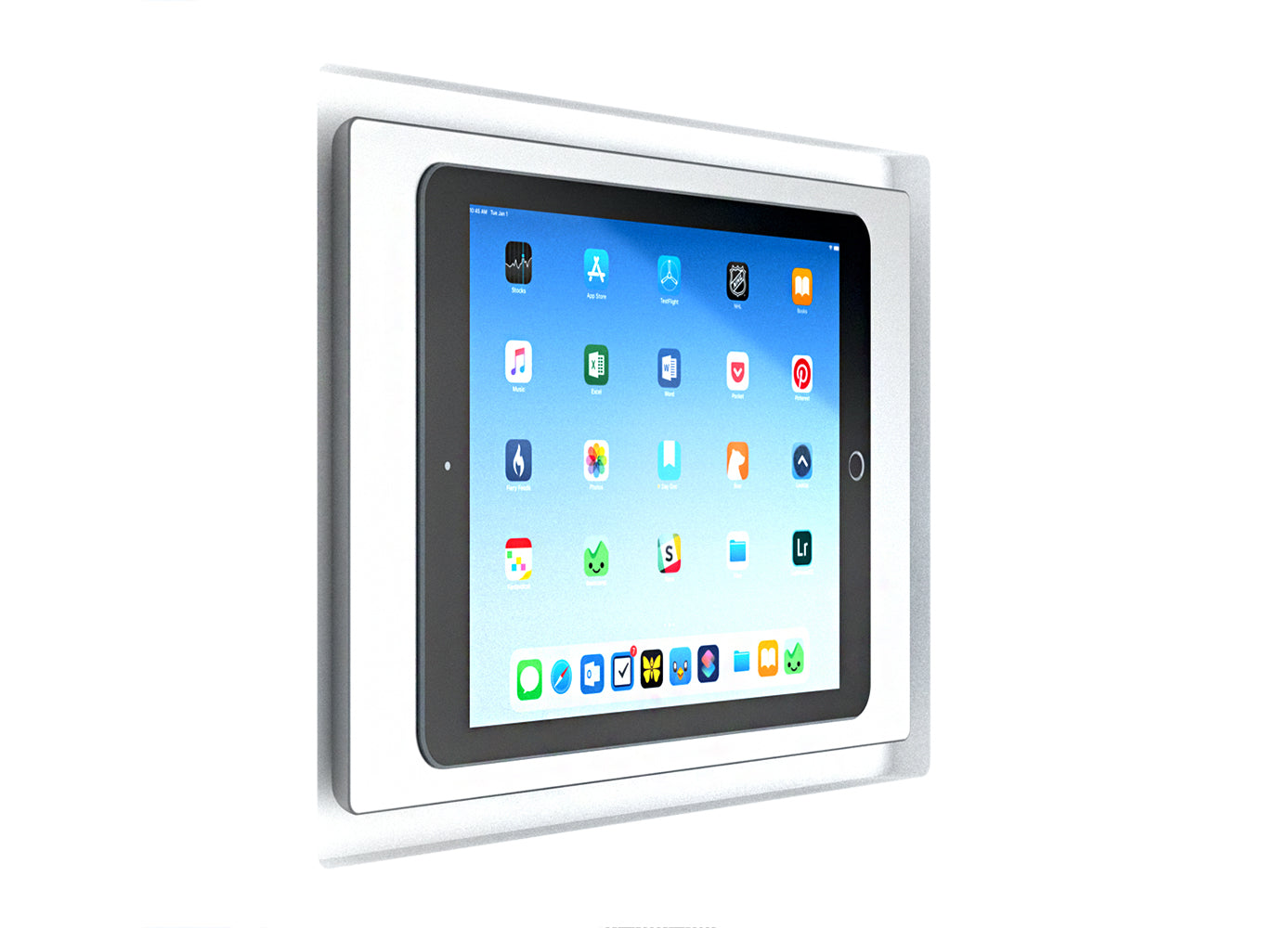 SLD-IPS-500 iPad Designer Style In-Wall Platform (Small). Small iPad Designer Style In-Wall Plaster Mounting Platform by SeeLess, designed for seamless integration of 7” iPads, enhancing smart device control.