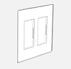 SLD-2G-062 R1 Two Gang Designer Style Platform. Two Gang Designer Style In-Wall Plaster Mounting Platform, featuring curved edges for a contemporary home look, ideal for embedding switches and outlets.