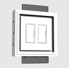SLA-2G-250 Two Gang Architectural Style Mount. Two-Gang Architectural Style In-Wall Plaster Mounting Platform. Well-Defined Sharp Corners and Clean Lines. 1/4&quot; Reveal for Modern, Minimalist Look. Designed for Lutron New Architectural Style Devices. Perfect for Double Light Switches, Two-Gang Outlets, and More.
