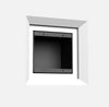 SLAB-2G-062 Two Gang Architectural Bevel Style Mount. Two Gang Architectural Bevel Style In-Wall Plaster Mounting Platform, designed for embedding electrical devices with a sleek, beveled edge.