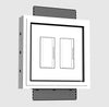 SLA-2G-125 Two Gang Architectural Style Mount. Two Gang Architectural Style In-Wall Plaster Mounting Platform. 1/8&quot; Reveal for Clean Lines. Designed for Lutron New Architectural Style Devices. Seamlessly Embeds Electrical Wiring Devices.