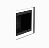 SLD-2G-062 R1 Two Gang Designer Style Platform. Two Gang Designer Style In-Wall Plaster Mounting Platform, featuring curved edges for a contemporary home look, ideal for embedding switches and outlets.