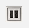 SLAB-2G-062 Two Gang Architectural Bevel Style Mount. Two Gang Architectural Bevel Style In-Wall Plaster Mounting Platform, designed for embedding electrical devices with a sleek, beveled edge.