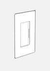 SLD-1G-062 One Gang Designer Style Mount. One Gang Designer Style In-Wall Plaster Mounting Platform, designed for seamless integration of Lutron devices with contemporary smooth curves.