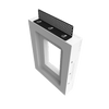 SLA-1GR-062 One Gang Architectural Style Mount for Carlon box or Carlon Mud ring. One Gang Architectural Style In-Wall Mounting Platform, SLA-1GR-062, designed for front-mounted Carlon boxes, ideal for modern, minimalist interiors.