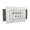 SeeLess Flush mount for Meljac keypads. Meljac Custom Magnetic Architectural Style In-Wall Plaster Mounting Platform.