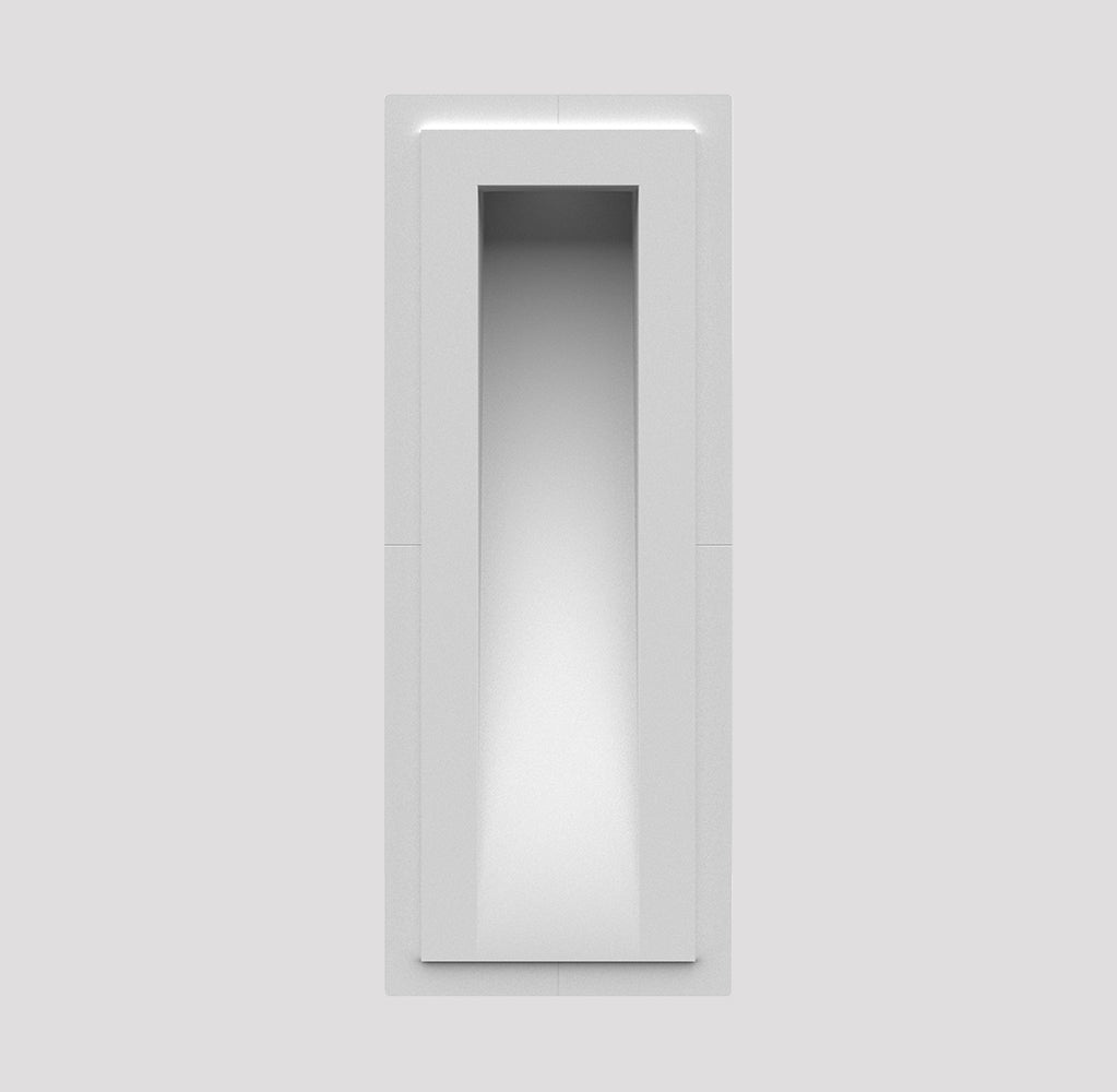 SL-1009 9" Rectangular Step Light Mounting Platform. In-Wall Plaster Rectangular Step Light Mounting Platform. Trimless Design Suitable for Minimalistic Decor, Paintable for Customized Style