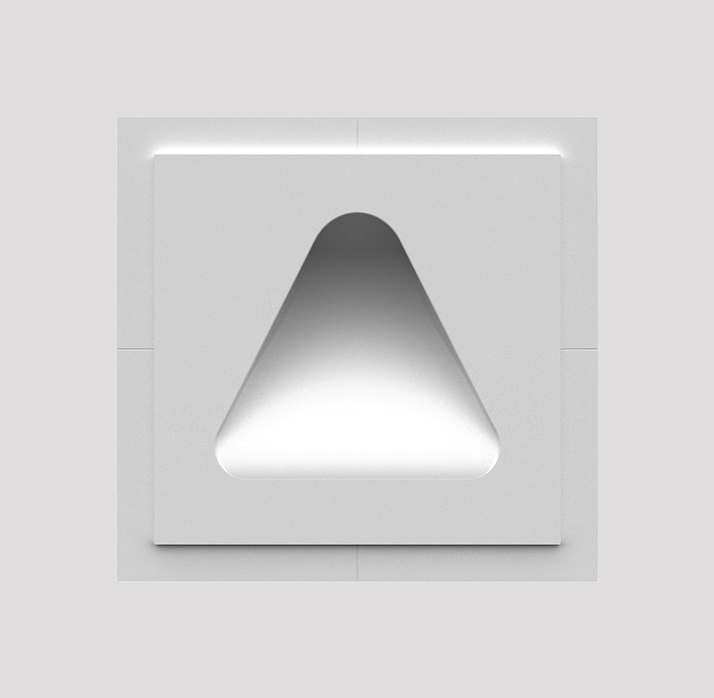 SL-2003 Bell Shape Step Light Mounting Platform. In-Wall Plaster Bell Shape Mounting Platform, seamlessly integrated for a stylish and clean wall appearance, perfect for contemporary home decor.