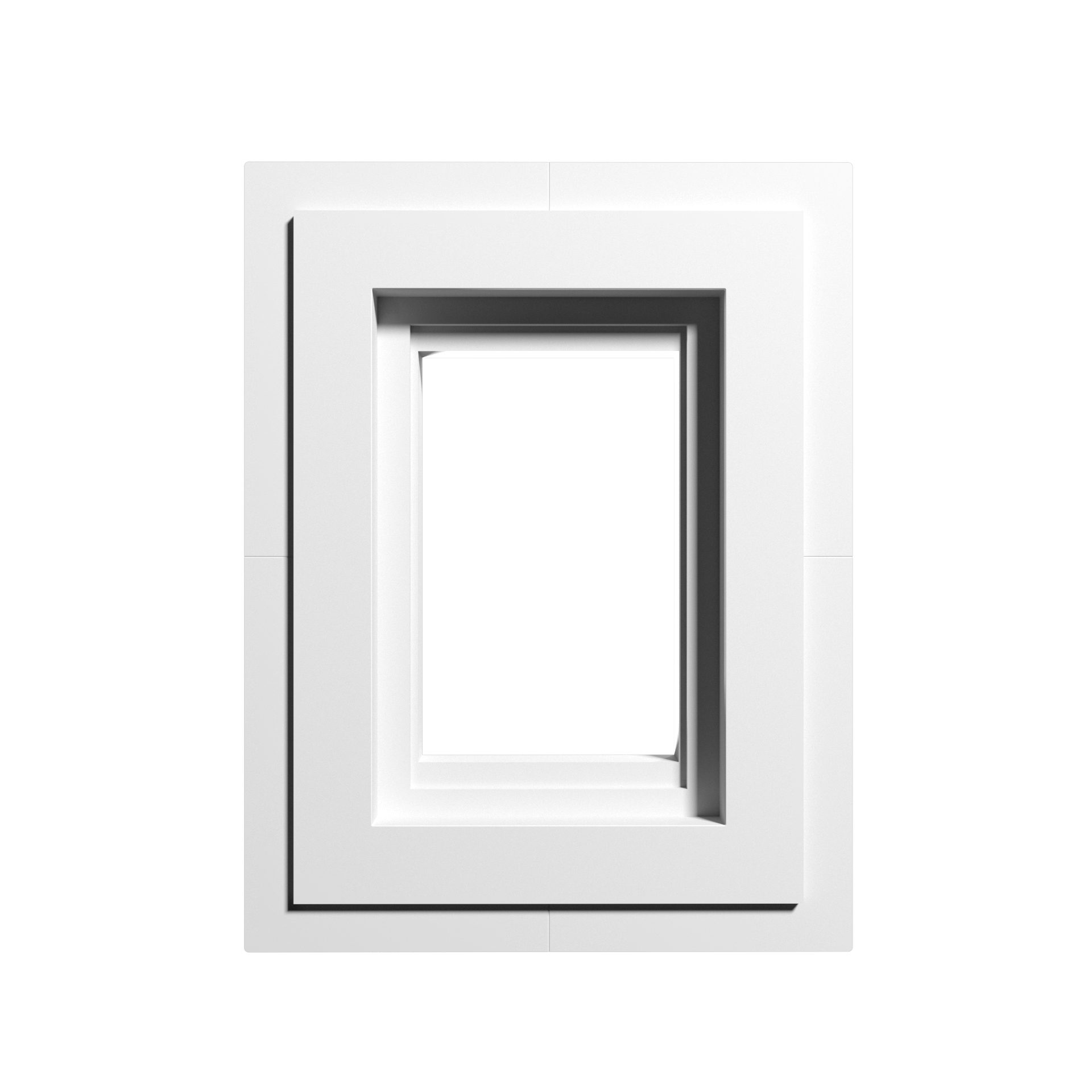 SLA-1GRHZ-062 One Gang Creston Horizon Architectural Style Mount - Carlon (box/ring) not included | Flush In-Wall Mount