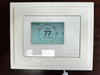 SeeLess flush mount for Crestron horizon thermostat.  Close-up of the Architectural Crestron Horizon Style Thermostat Mounting Platform, emphasizing its sleek design and seamless wall integration.