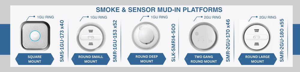 Seeless flush mounts variety of smoke detectors mounts