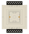 Double-column gypsum in-wall mount SLA-LP2C-062 for Lutron Palladiom, ideal for clean, modern interior designs