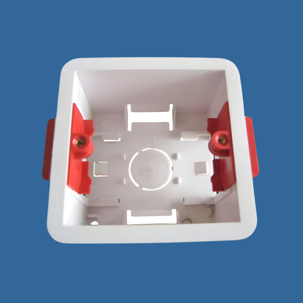 1-gang dry lining box installed compatible  SeeLess flush in-wall mounting platform for a Lutron Alisse keypad, supporting a clean, recessed installation of architectural lighting controls.