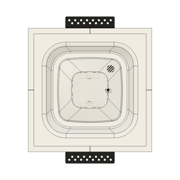 SMS-1GU-165x47 – Gentex Square Universal Single-Gang Ring Smoke/CO Sensor Platform