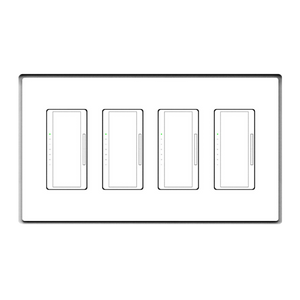 Four-gang Designer Style in-wall mounting platform (front view)