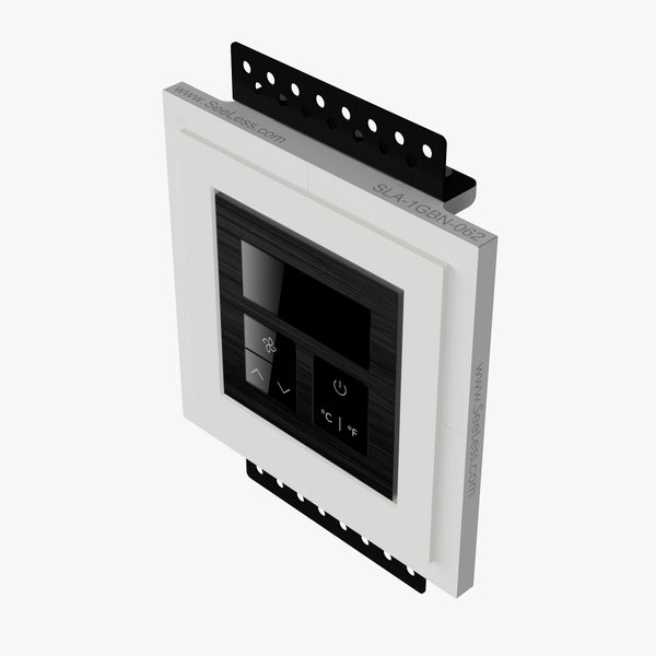 Black Nova Architectural Style Single Gang In-Wall Plaster Mounting Platform. Custom Alba and Aria Flush Mounts for Black Nova Devices. Seamless Integration for Sleek Appearance. Discreet Solution for Showcasing Your Technology. Available for Custom Orders. Upgrade Your Space with SeeLess Sophistication.