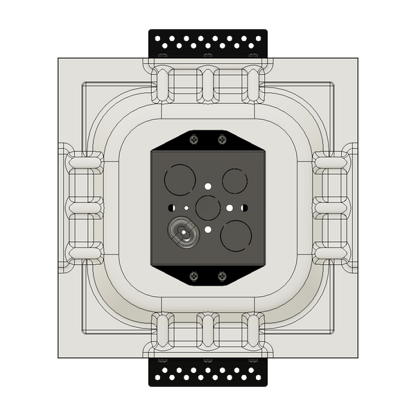 SMS-1GU-165x47 – Gentex Square Universal Single-Gang Ring Smoke/CO Sensor Platform