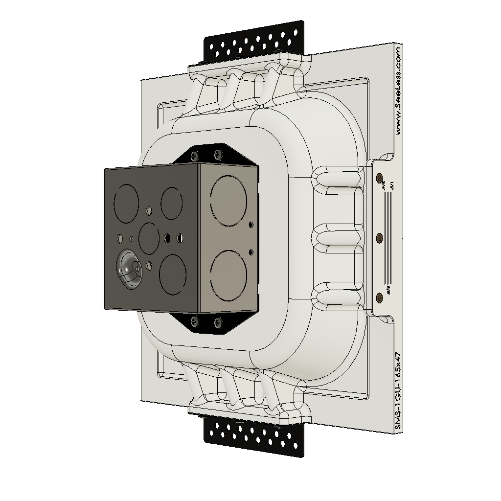 SMS-1GU-165x47 – Gentex Square Universal Single-Gang Ring Smoke/CO Sensor Platform