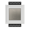 The SeeLess Square International Palladiom Mount is designed to integrate seamlessly with Lutron&#39;s single-column International-style Palladiom faceplate. The mount features a 1/16” reveal around the metal keypad, providing a clean, sophisticated look. It includes a European-style square old work box for easy installation. The product is available in an upgraded two-column version, known as SLA-LP2C-062M, which also offers the same seamless integration and refined appearance. This product enhances the aesthe