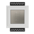 The SeeLess Square International Palladiom Mount is designed to integrate seamlessly with Lutron's single-column International-style Palladiom faceplate. The mount features a 1/16” reveal around the metal keypad, providing a clean, sophisticated look. It includes a European-style square old work box for easy installation. The product is available in an upgraded two-column version, known as SLA-LP2C-062M, which also offers the same seamless integration and refined appearance. This product enhances the aesthe