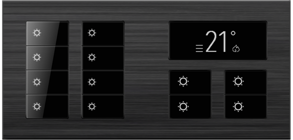 SeeLess Solutions Mud-In Gypsum Black Nova Architectural Style Double Gang In-Wall Plaster Mounting Platform. Close-up of the Black Nova Architectural Style Double Gang Mounting Platform, emphasizing its clean lines and precision fit for technology integration.