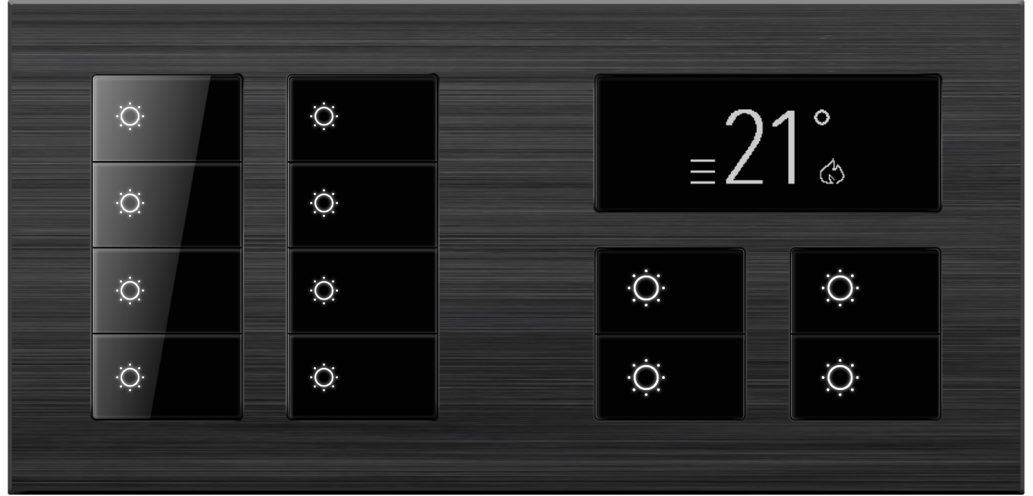 SeeLess Solutions Mud-In Gypsum Black Nova Architectural Style Double Gang In-Wall Plaster Mounting Platform. Close-up of the Black Nova Architectural Style Double Gang Mounting Platform, emphasizing its clean lines and precision fit for technology integration.