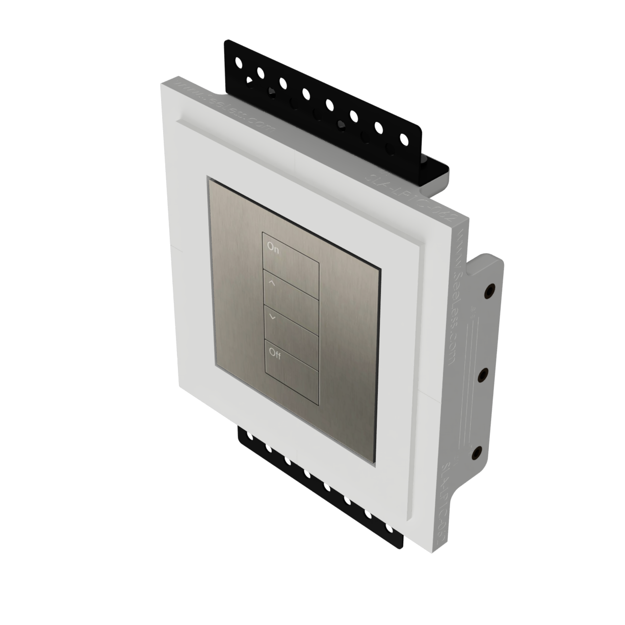 SLA-LP1C-062M gypsum platform for Lutron International Palladiom, featuring a trimless, mud-in design for sleek wall integration.