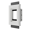 Versatile and Adaptable Designer Flush Mount with Single-Gang Adapter Ring