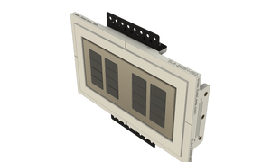 Black Nova Architectural Style Double Gang In-Wall Plaster Mounting Platform. Black Nova Architectural Style Double Gang In-Wall Plaster Mounting Platform, custom-designed for Alba and Aria devices, providing a sleek and seamless integration.