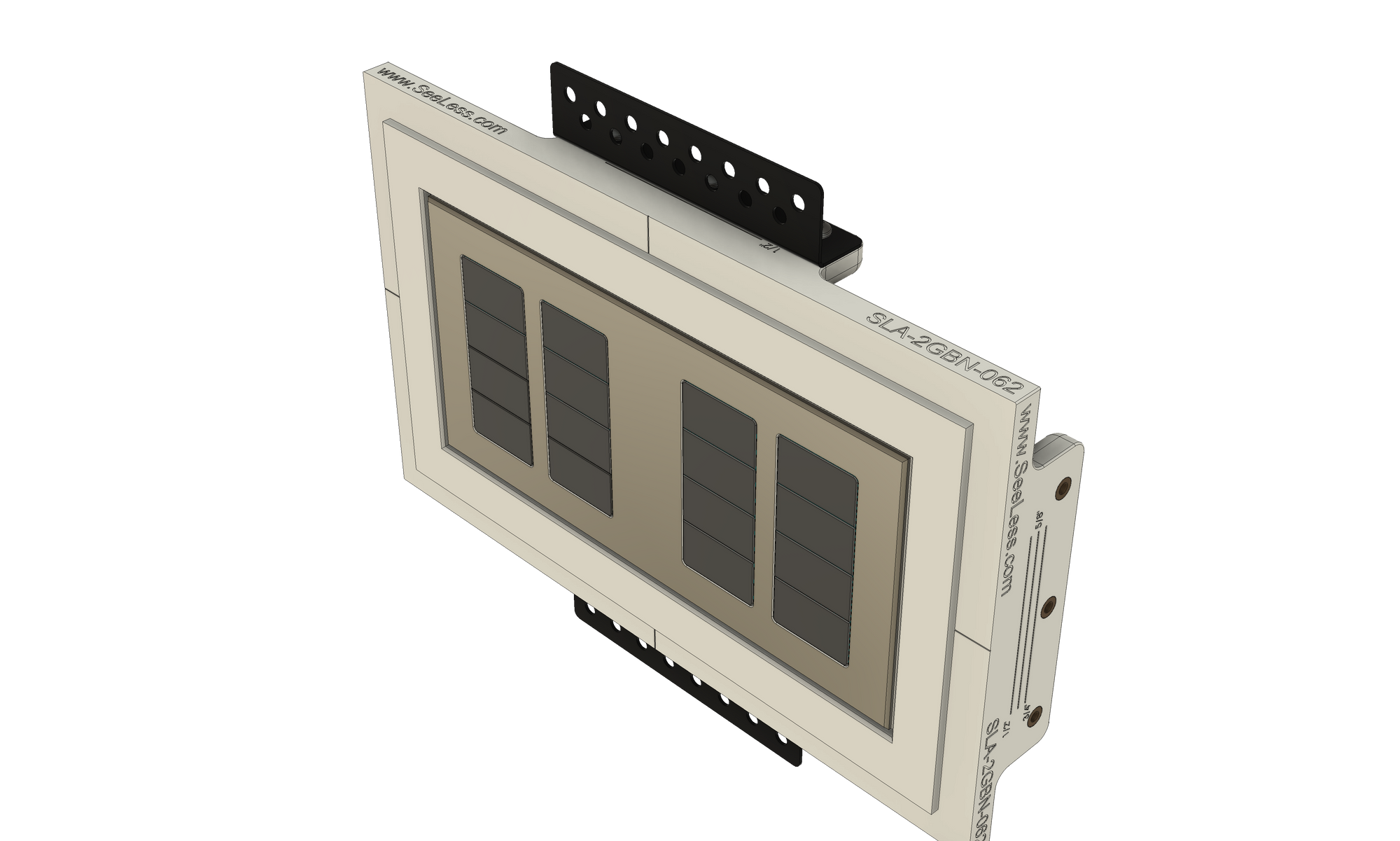 Black Nova Architectural Style Double Gang In-Wall Plaster Mounting Platform. Black Nova Architectural Style Double Gang In-Wall Plaster Mounting Platform, custom-designed for Alba and Aria devices, providing a sleek and seamless integration.