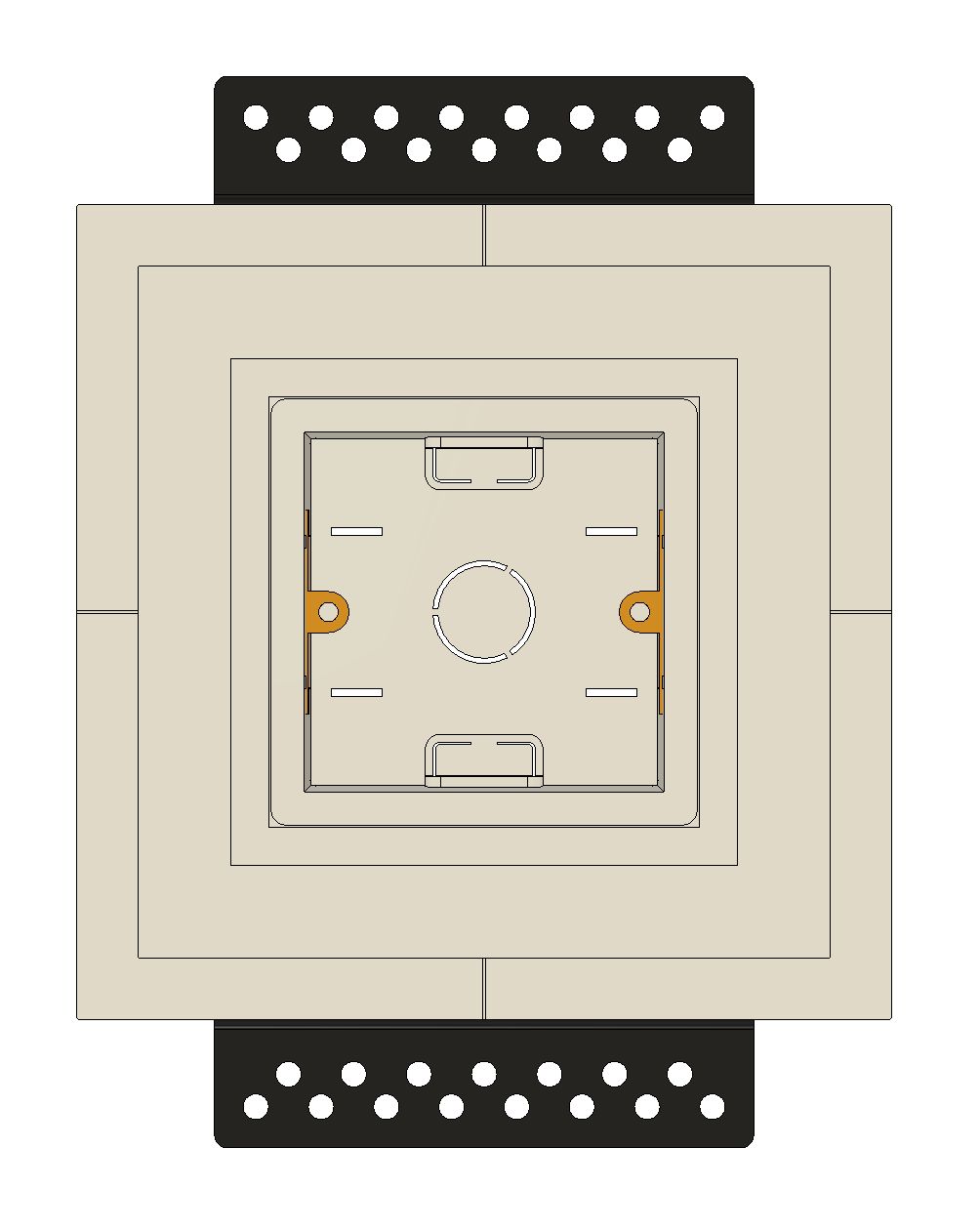 Single-column flush mount SLA-LP1C-062M, precision-crafted for Lutron Palladiom keypads, offering a clean, modern look.