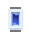 SLA-1GR-062 One Gang Architectural Style - Carlon (box/ring) not included | Flush In-Wall Mount