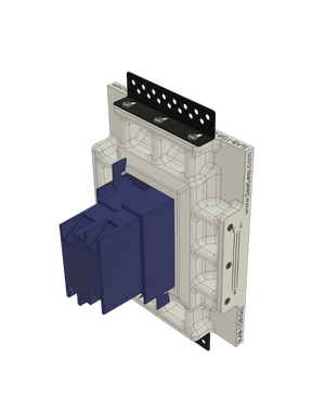 SLAB-1GR-062 bevel style one-gang in-wall mounting platform with Carlon box/ring cavity