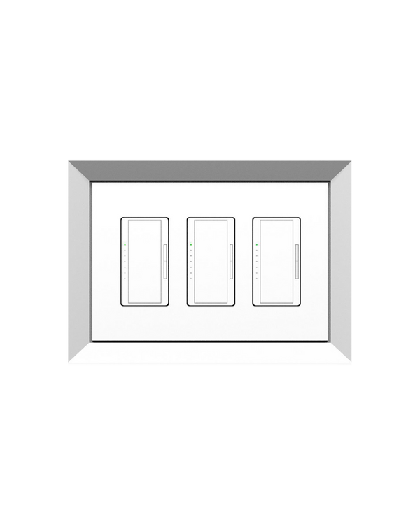 SLAB-3G-062 Three Gang Architectural Bevel Style | Flush In-Wall Mount