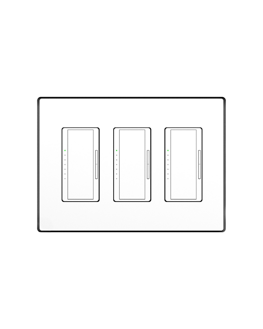 SLD-3G-062 Three Gang Designer Style | Flush In-Wall Mount