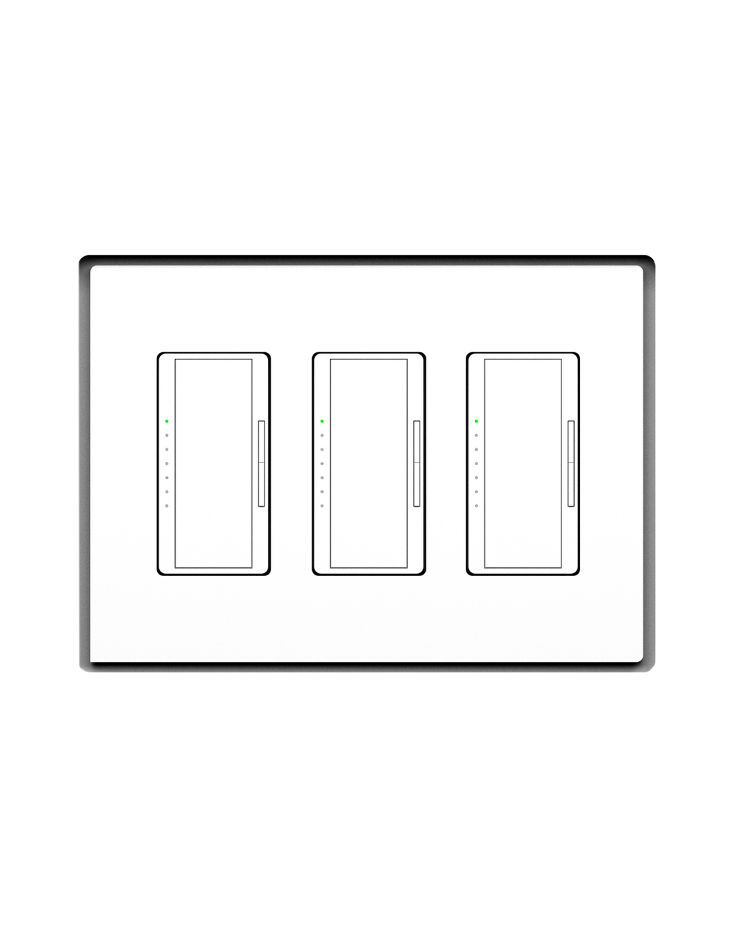 SLD-3G-125 Three Gang Designer Style | Flush In-Wall Mount