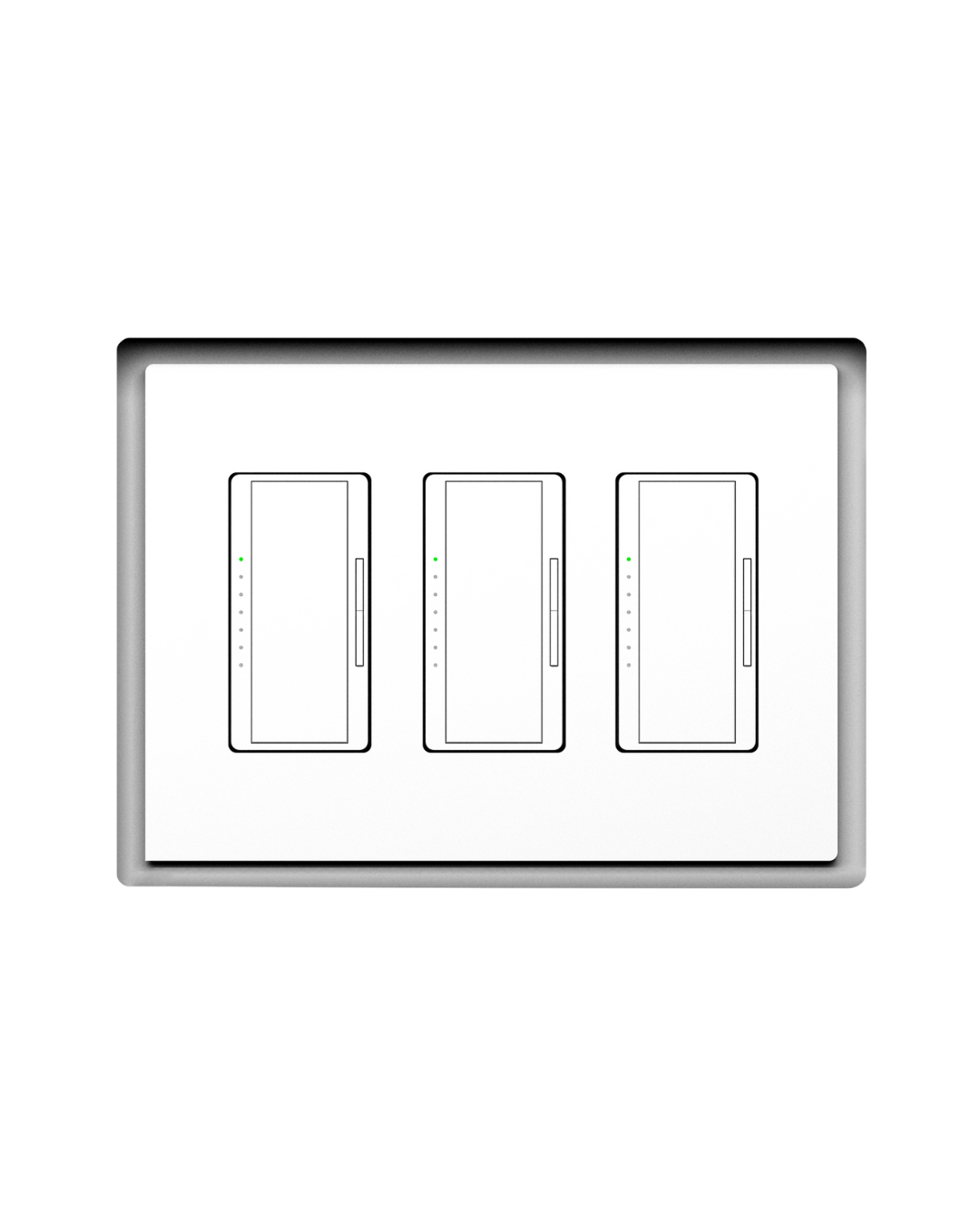 SLD-3G-250 Three Gang Designer Style | Flush In-Wall Mount