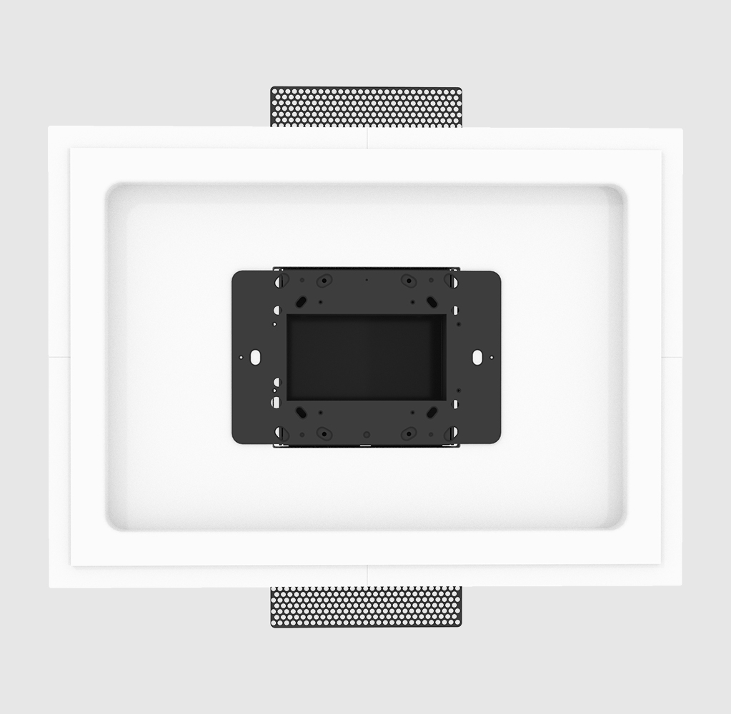 Close‑up of SLD‑TPS‑500 mounting platform for Crestron 60 Series device — precise installation and finish.