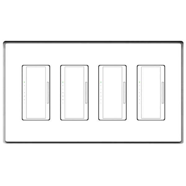 SLD-4G-062 Four Gang Designer Style | Flush In-Wall Mount