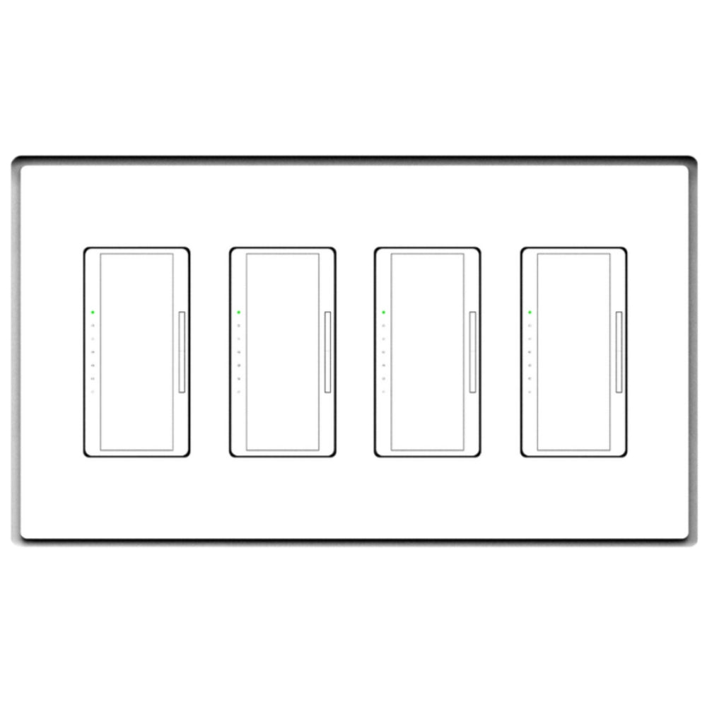 SLD-4G-062 Four Gang Designer Style | Flush In-Wall Mount