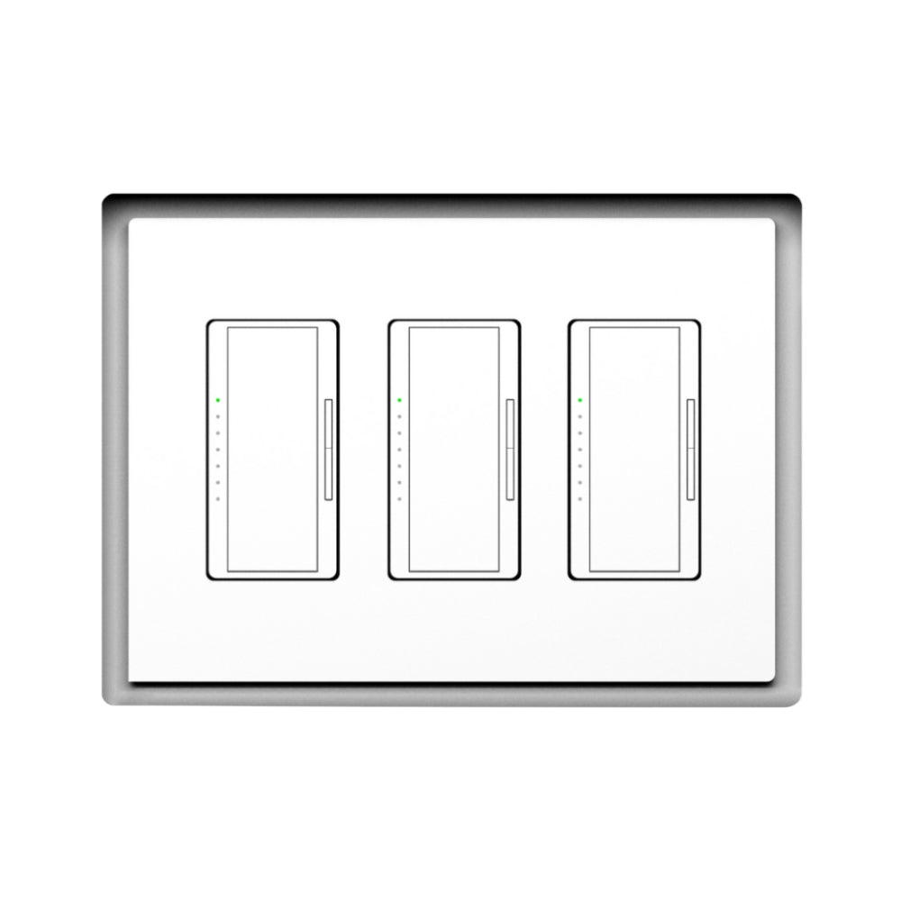 Three-gang designer style flush in-wall mount panel
