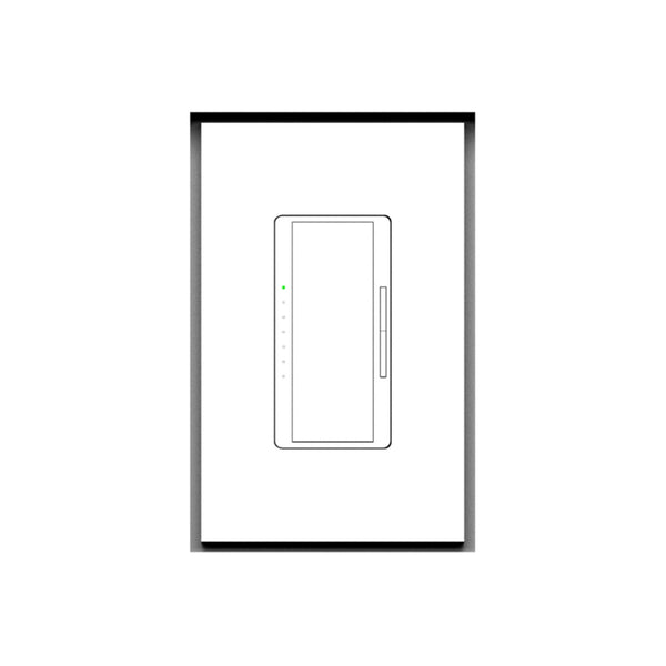 Architectural 1-gang flush in-wall mounting platform with sharp corners