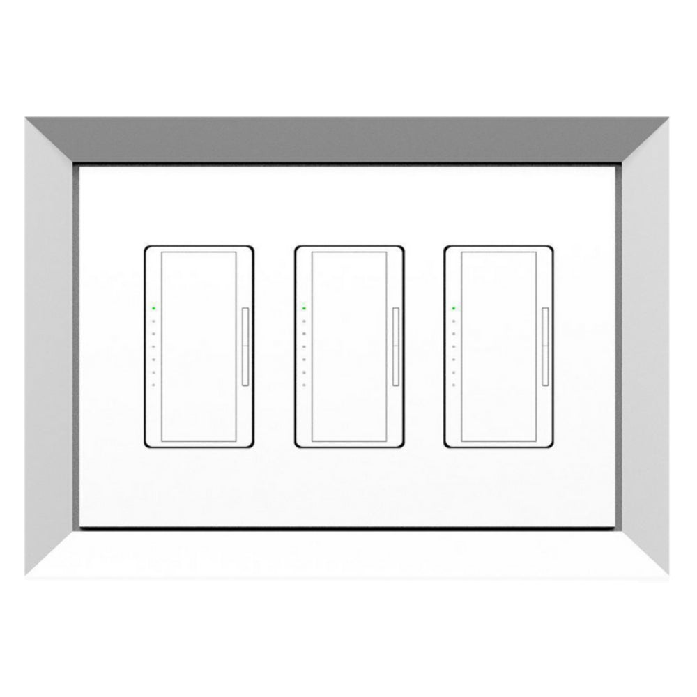SLAB-3G-062 Three Gang Architectural Bevel Style | Flush In-Wall Mount
