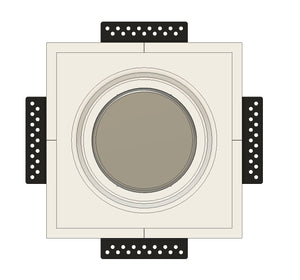 SMR-1GU-153x52 Round Smoke & Sensor | Universal Flush In-Wall Mount with One Gang Ring Included