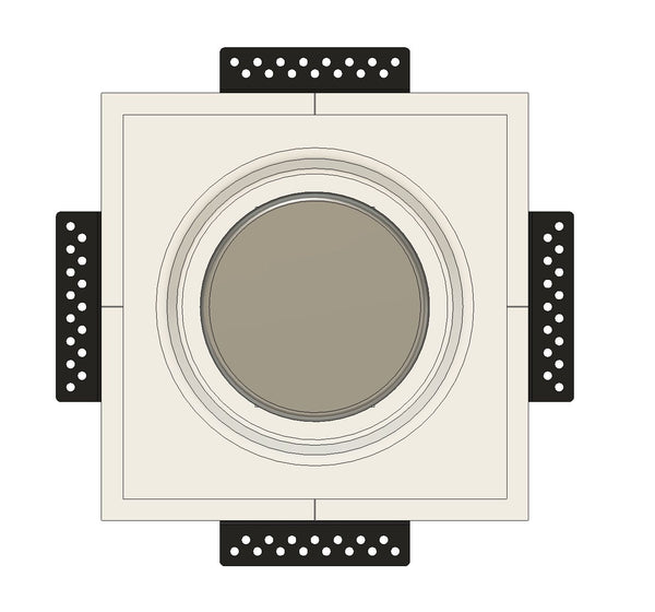 SMR-1GU-153x52 Round Smoke & Sensor | Universal Flush In-Wall Mount with One Gang Ring Included